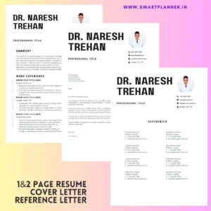 medical doctor resume template with reference letter and cover letter
