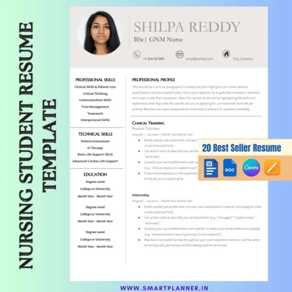 Nursing Student Resume Template | 20 New Graduate Nurse Resume Templates