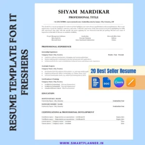 Best Resume Template for IT Freshers