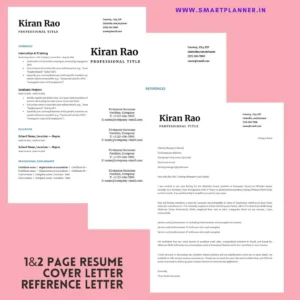 resume template reference and cover letter