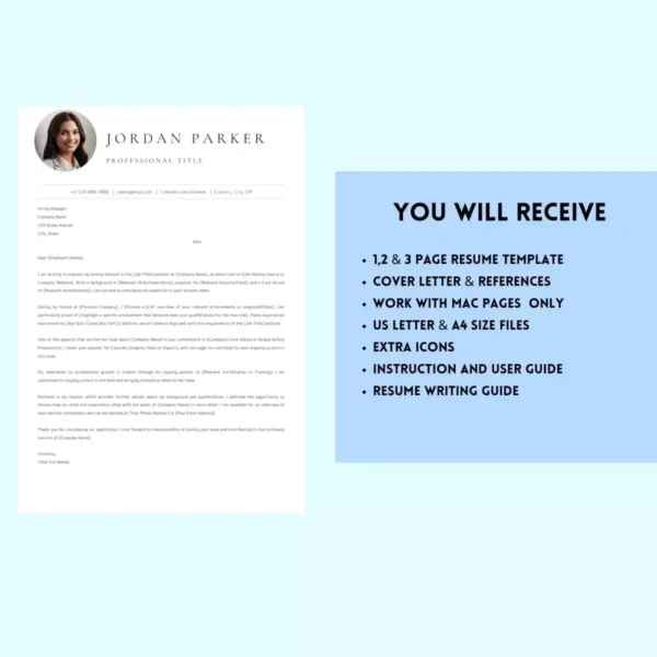 Modern Google Doc Resume Template | Editable & Professional CV Design" - Image 5